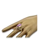 Ring Vintage craft Amethyst 14K Yellow gold vrc184y